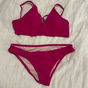 pink bikini set